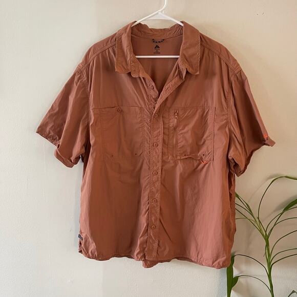 Ozark Trail Upstream Short Sleeve Shirt Mens XXL Terracotta Clay Fishing Outdoor - Picture 1 of 8